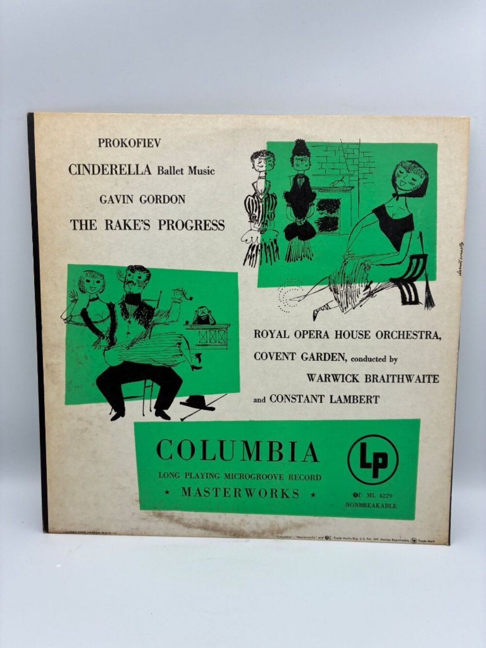 Prokofiev Cinderella Ballet Music Gavin Gordon The Rakes Progress Columbia LP